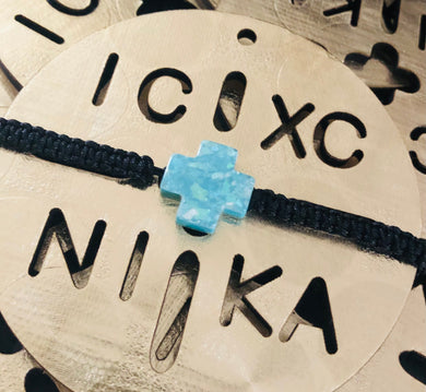 Cross Opalite Macrame Bracelet