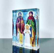 Load image into Gallery viewer, Άγιοι Ραφαήλ, Νικόλαος και Ειρήνη Icon