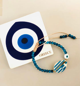 Greek Flag Bracelet