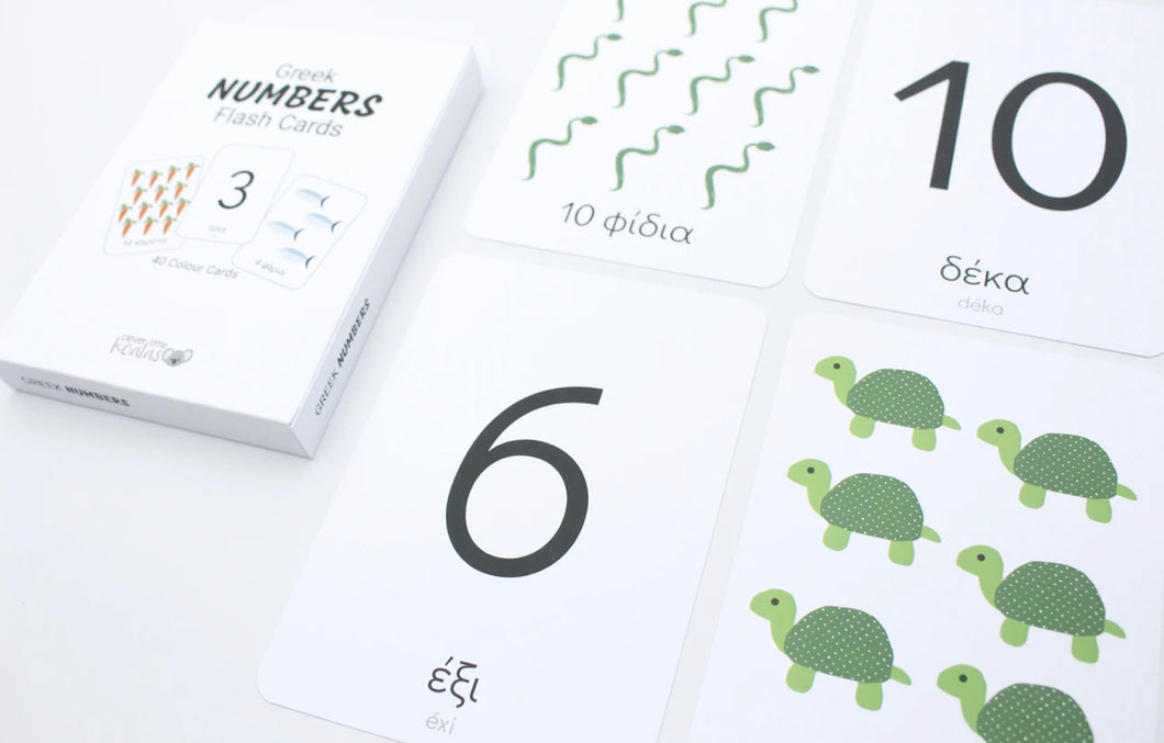Greek Number Flash Cards