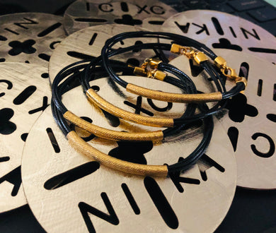 Black Leather Bracelet