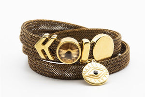 Metal Mesh Bracelets Triple Wrap